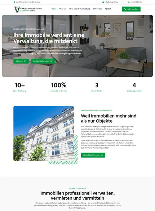 Website von IVHA GmbH in Homburg
