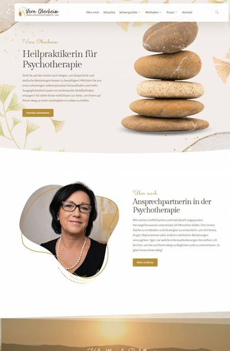 Website der Praxis Oberheim, Referenz von Holzhauser Webdesign